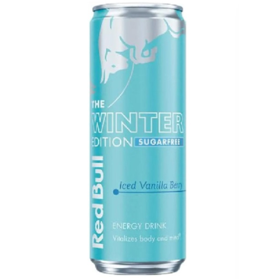 Red Bull 250 ML – zimní edice – ledové vanilkové bobule (bez cukru)
